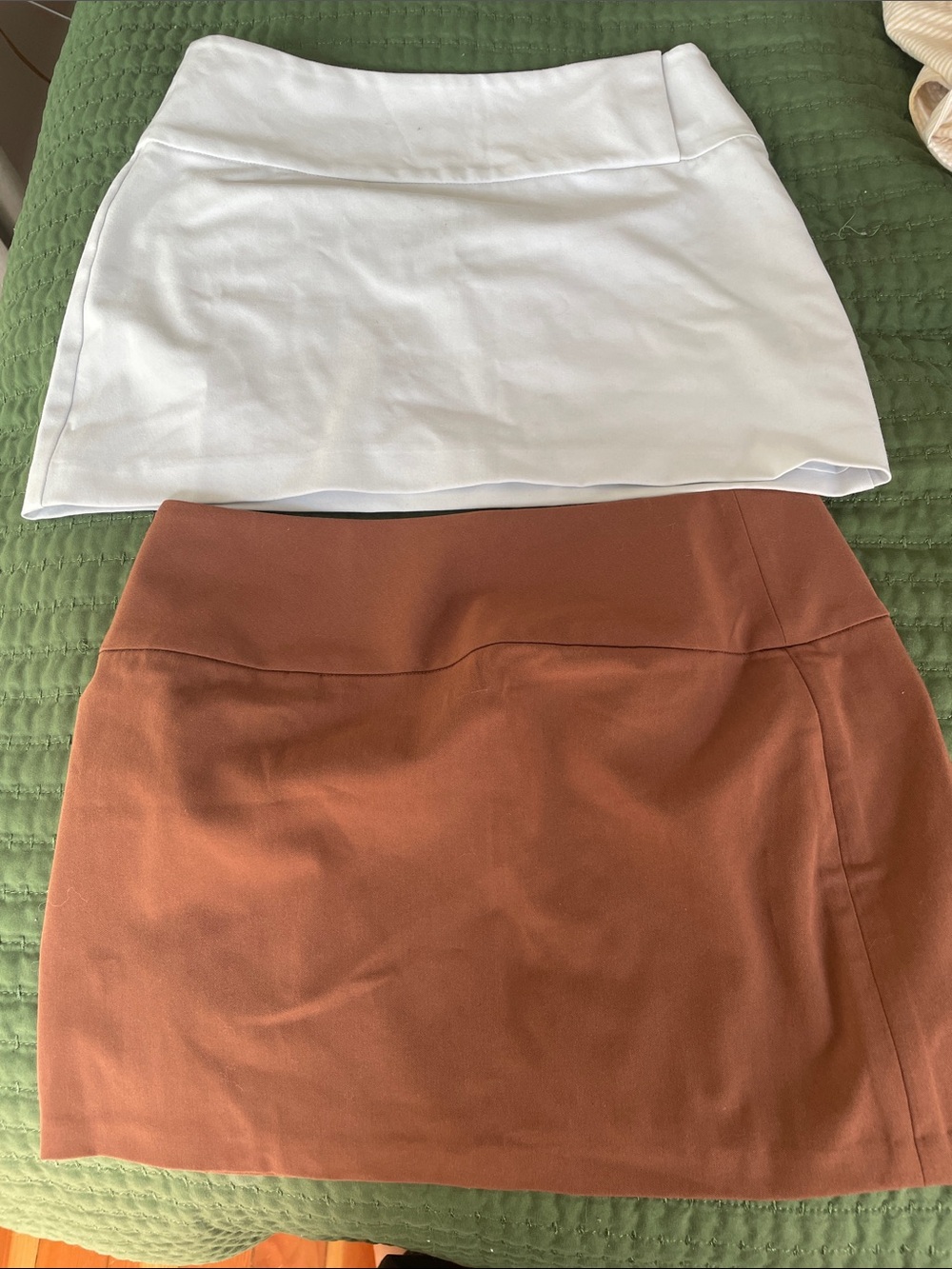 Aritzia very light blue and brown Mini Skirts — Two-Pack